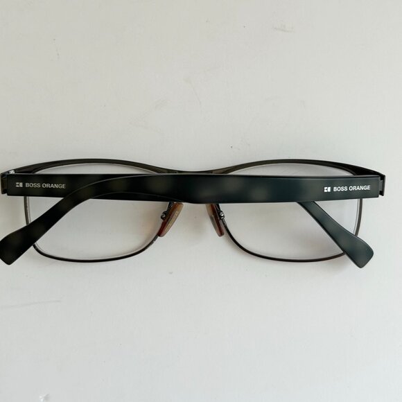 Boss Orange Eyeglasses Frame BO 0114 Metal Half Rim in Black unisex - Picture 2 of 12